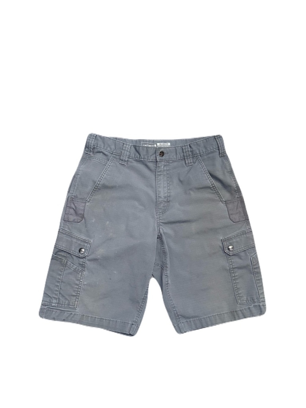 Carhartt Cargo Shorts Mens 32 Gray Ripstop Cotton Workwear Utility Fade
